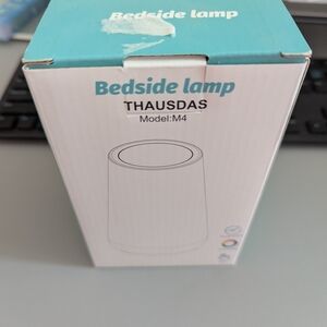 THAUSDAS Bedside Lamp - White and Teal Packaging